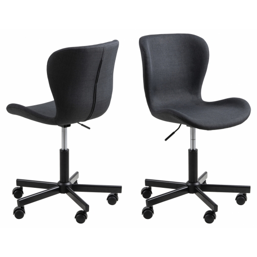 Kancelářská židle Batilda A1, tkanina, antracitová - 1