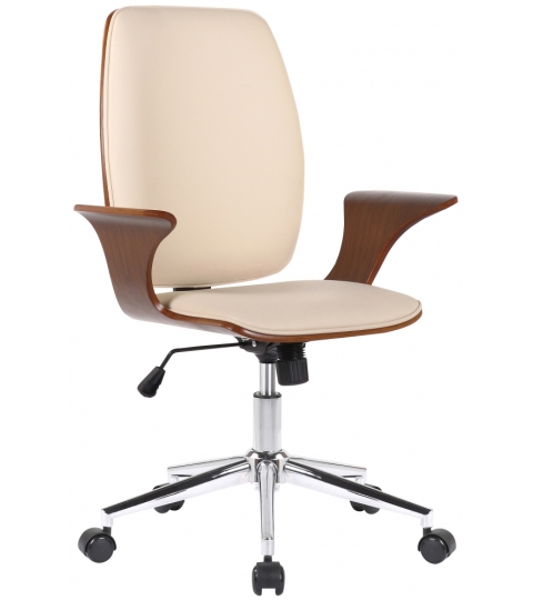 Kancelářská židle Burbank, ořech / krémová