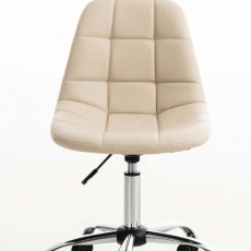 Kancelářská židle Emil, syntetická kůže, krémová - 5