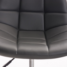 Kancelářská židle Emil, syntetická kůže, šedá - 7