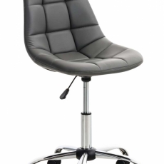 Kancelářská židle Emil, syntetická kůže, šedá - 9