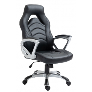 Kancelářská židle Foxton, syntetická kůže, černá