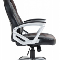 Kancelářská židle Foxton, syntetická kůže, hnědá - 3