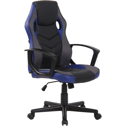 Kancelářská židle Glendale, černá / modrá - 1