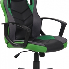 Kancelářská židle Glendale, černá / zelená - 1