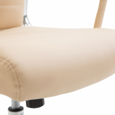 Kancelářská židle Kolumbus, syntetická kůže, krémová - 5