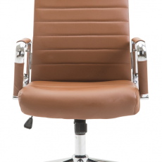 Kancelářská židle Kolumbus, syntetická kůže, světle hnědá - 2