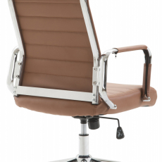 Kancelářská židle Kolumbus, syntetická kůže, světle hnědá - 4