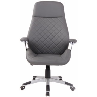 Kancelářská židle Layton, syntetická kůže, šedá