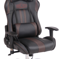 Kancelářská židle Limit XM s masážní funkcí, syntetická kůže, černá / hnědá - 1