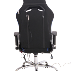 Kancelářská židle Limit XM s masážní funkcí, textil, černá / modrá - 4