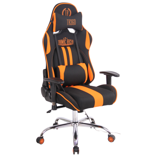 Kancelářská židle Limit XM s masážní funkcí, textil, černá / oranžová - 1