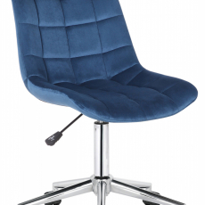 Kancelářská židle Medford, samet, modrá - 1