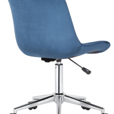 Kancelářská židle Medford, samet, modrá - 4