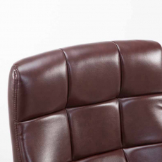 Kancelářská židle Mikos, syntetická kůže,  červenohnědá - 5