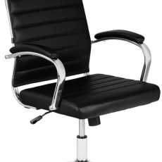 Kancelářská židle Mollis, syntetická kůže, černá - 1