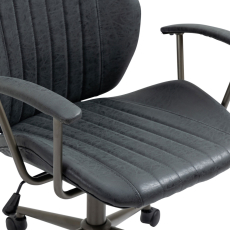 Kancelářská židle Nampa, syntetická kůže, černá - 7