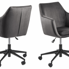Kancelářská židle Nora, tkanina, šedá - 1