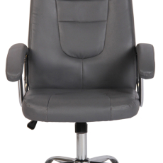 Kancelářská židle Reedville, syntetická kůže, šedá - 2