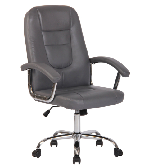 Kancelářská židle Reedville, syntetická kůže, šedá