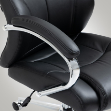 Kancelářská židle Salford, pravá kůže, černá - 7