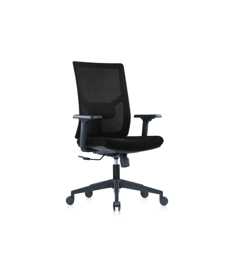 Kancelářská židle Snow Black, textil, černá