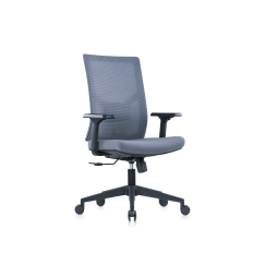Kancelářská židle Snow Black, textil, šedá