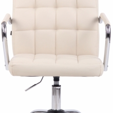 Kancelářská židle Terni, syntetická kůže, krémová - 2
