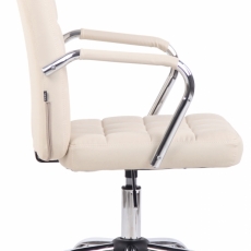 Kancelářská židle Terni, syntetická kůže, krémová - 3