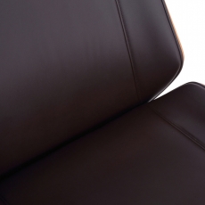 Kancelářská židle Varel, syntetická kůže, ořech / hnědá - 6