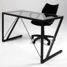 Kancelársky stôl sklenený Walk, 120 cm - 2