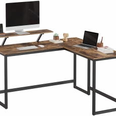 Kancelářský stůl Stella, 140 cm, hnědá / černá - 7