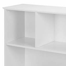 Knihovna / otevřená skříň Milenium, 114 cm, bílá/dub - 2