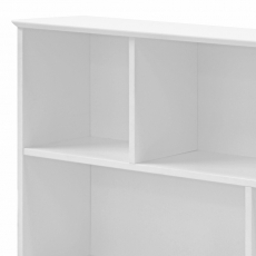 Knižnica / otvorená skrinka Milenium, 114 cm, biela/čierna - 2