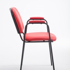 Konferenčná stolička Ken, červená - 3