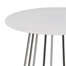 Konferenční stolek Goldy, 50 cm, chrom/bílá - 2