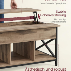 Konferenční stolek Basilisk, 100 cm, hnědá - 6