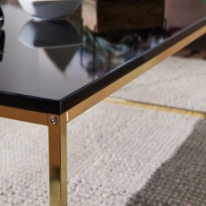 Konferenční stolek Bisa, 120 cm, černá / zlatá - 6