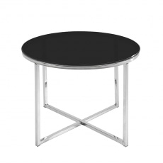 Konferenční stolek Claire kulatý, černá - 1