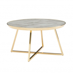 Konferenční stolek Furel, 76 cm, zlatá
