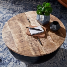 Konferenční stolek Hide, 60 cm, masiv mango - 5
