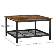 Konferenční stolek Joel, 80 cm, hnědá - 5