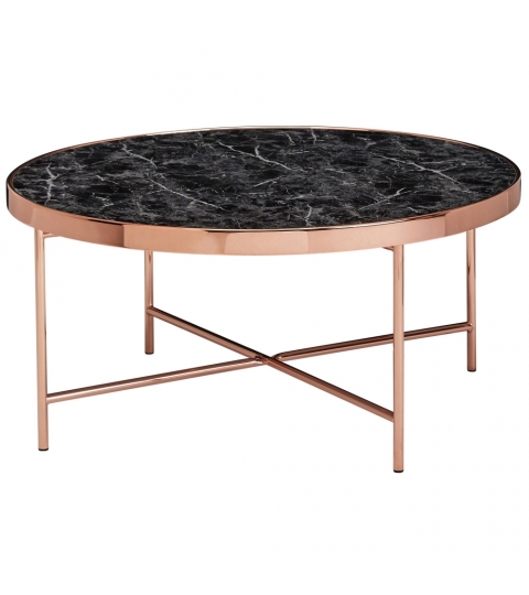 Konferenční stolek Kirst, 82 cm, černý mramor