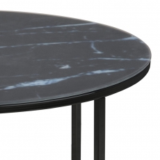 Konferenční stolek kulatý Alma, 80 cm, černá - 3