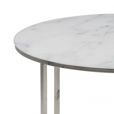 Konferenční stolek kulatý Alma, 80 cm, chrom - 5