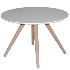 Konferenční stolek kulatý Gravy, 75 cm bílá - 1