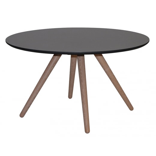 Konferenční stolek kulatý Gravy, 75 cm černá - 1