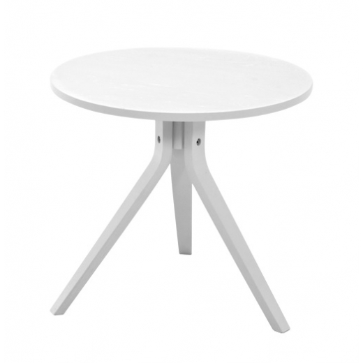 Konferenční stolek kulatý Mayflower, 50 cm, bílá - 1