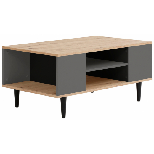 Konferenční stolek Legolas, 100 cm, přírodní / antracitová - 1