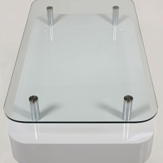 Konferenční stolek se skleněnou deskou Cornelius, 117 cm - 4